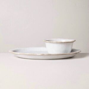 Hearth & Hand Magnolia Carved Edge Soup Edge Soup and Sandwich Serving Set